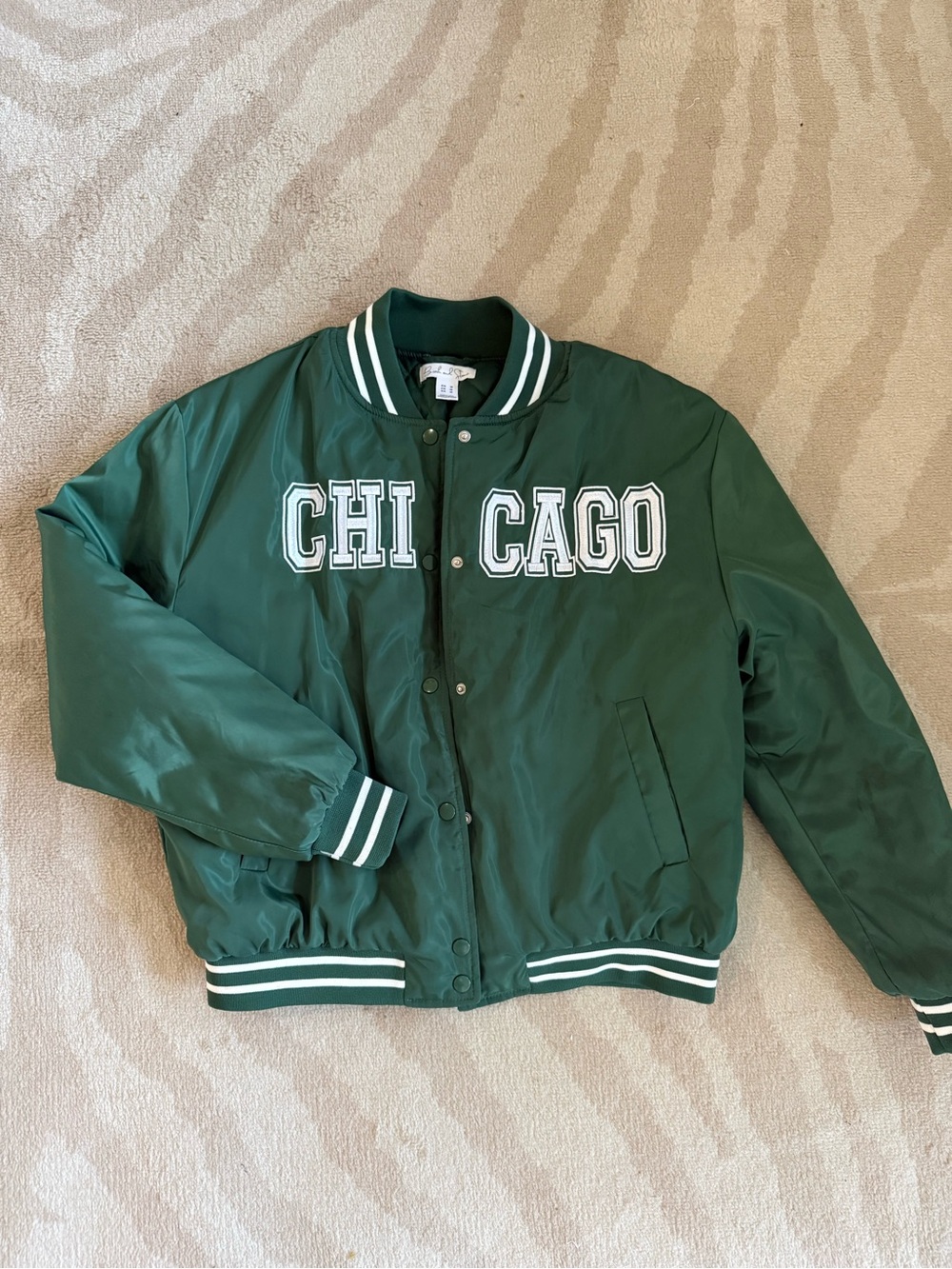Women's Dark Green Chicago Bomber Jacket